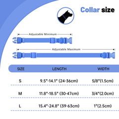 Kidding Pets waterproof collar color varieties, six macaron shades for every pup personality.