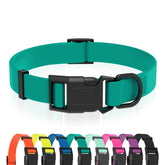 Kidding Pets waterproof collar Emerald Green side view showing durable coated nylon