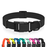 Kidding Pets waterproof dog collar closeup shows durable coating for muddy adventures.
