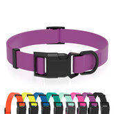 Kidding Pets waterproof dog collar purple close-up shows vibrant color and soft texture.
