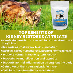 Kidney Restore Tuna cat treats served in a bowl demonstrates serving idea.