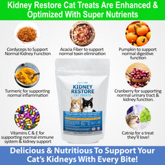 Kidney Restore Tuna treats close-up emphasizes tuna flavor appealing to cats.