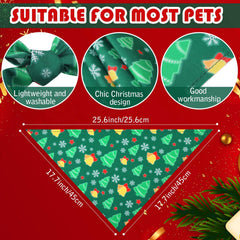 Kigeli Christmas dog bandana Christmas-tree pattern for cute holiday outfits.