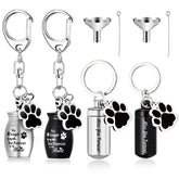 Kigeli paw-print pot keepsake keychain holding dog ashes for daily remembrance
