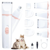 KIKETECH Quiet Dog Grooming Clippers PinkRose front view for calm, cordless grooming sessions