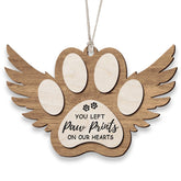 KilyHome Angel Wings Paw Print Ornament memorial keepsake for pets during holidays.