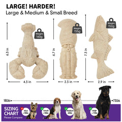 Kimee sea bass nylon toy for aggressive chewers, designed for long-lasting chew.