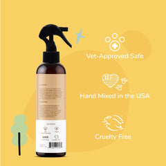 Kin+kind detangler spray leaves in for easier brushing after walks.