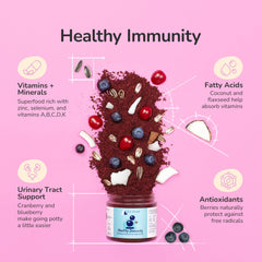 kin+kind immune supplement cat bottle demonstrates daily vitality support