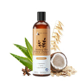 kin+kind oatmeal shampoo dog bath image shows gentle cleansing for itchy coats
