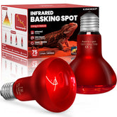 KINDEEP infrared heat lamp 75W pack front view for reliable reptile warmth