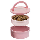 KindTail dog travel bowls duo with lid and handle for easy packing on trips.
