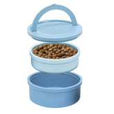 KindTail dog travel bowls with lid and handle for mess-free meals on the go