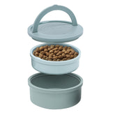KindTail dog travel bowls with lid and handle for mess-free meals on the go.