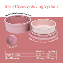 KindTail outer 32oz water bowl shown beside inner food bowl.