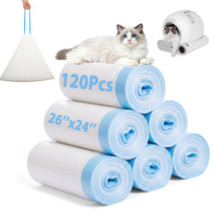 Kineglow 120-pack cat litter box bags roll offers bulk supply for ongoing use