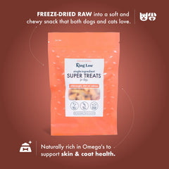 Omega-rich salmon close-up indicates skin and coat support