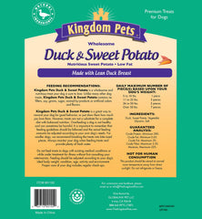 Kingdom Pets duck jerky bite sized pieces support easy rewards during training.