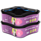 Kingly premium cat litter refill 2-pack packaging shows durable bags for long-lasting use.