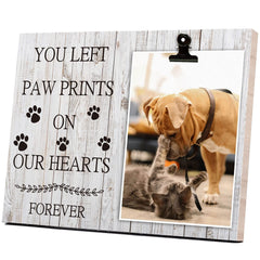 KINGNOW pet frame in solid wood showcases a 4x6 photo with timeless display.