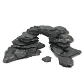 KINGRUI slate rock close-up showing layered texture for reptile basking and heat retention