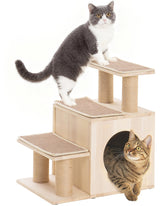 KinoTail 3-in-1 pet stairs with condo base provide stable support for easy climbing