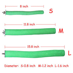 KINTOR bird perch small size option shown for tiny parrots' comfortable fit.