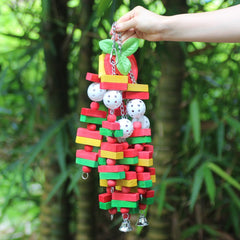 KINTOR wooden beads parrot toy offers a multi-layer design that encourages exploration.