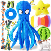 Juguete pulpo con chirrido de KIPRITII para mantener al cachorro entretenido