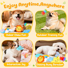 KIPRITII squeaker toy features clear squeaker to boost interactive fetch sessions