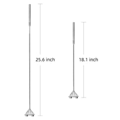 Kirecoo algae-scraper-extended-handle shows reach up to 25.6 inches for thorough cleaning.