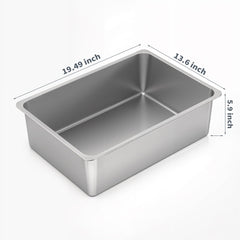 Kirecoo large stainless-steel litter box interior space supports bigger cats and multi-cat households.