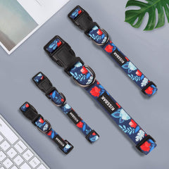 KISSBAK dog collar small dogs floral pattern highlights personality with soft comfort