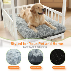 KISYYO orthopedic dog bed large fabric close-up shows durable ripstop material.