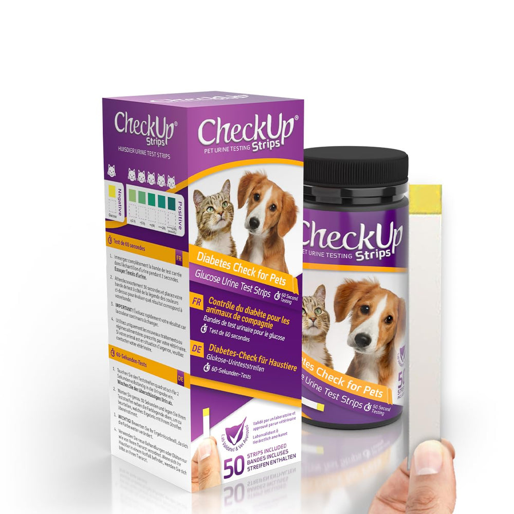KIT4CAT CheckUp glucose bottle and strips enable convenient at home pet health monitoring