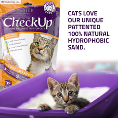 KIT4CAT hydrophobic litter 2lb bag keeps urine on top for easy sampling.