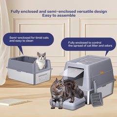 KITCATY XXXL litter box front entrance supports easy access for large cats.