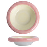 KITCHENLESTAR cat bowl 6inch yellow-pink top view highlights stylish design for easy serving