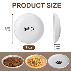 KITCHENLESTAR cat bowl wide-mouth design reduces whisker fatigue during meals.