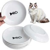 KITCHENLESTAR cat bowls set with fish bone pattern attract attention and appetite.