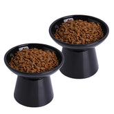 KITCHENLESTAR elevated cat bowls showing 6.2-inch height for comfortable feeding
