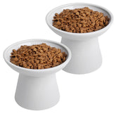 KITCHENLESTAR elevated bowls show a 6.2-inch wide feeding surface for easy meals.