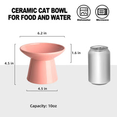 KitchenLestar tazón cerámico elevado rosado es estable y duradero