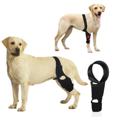 KitchMingle dog rear leg brace with side stabilizers for enhanced knee stability.