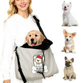 kitliog dog sling with hard bottom panel and cushion supports comfort during walks