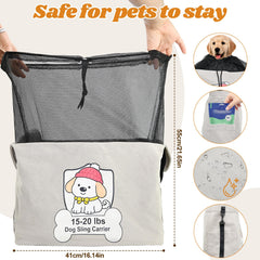 kitliog dog sling machine-washable fabric for easy cleanup