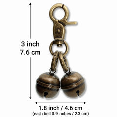 KITTAIL copper bells installation demo on a collar illustrating effortless one-second attachment