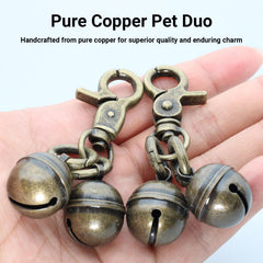 KITTAIL dog collar bell on leash demonstrates loud jingle for safety and awareness