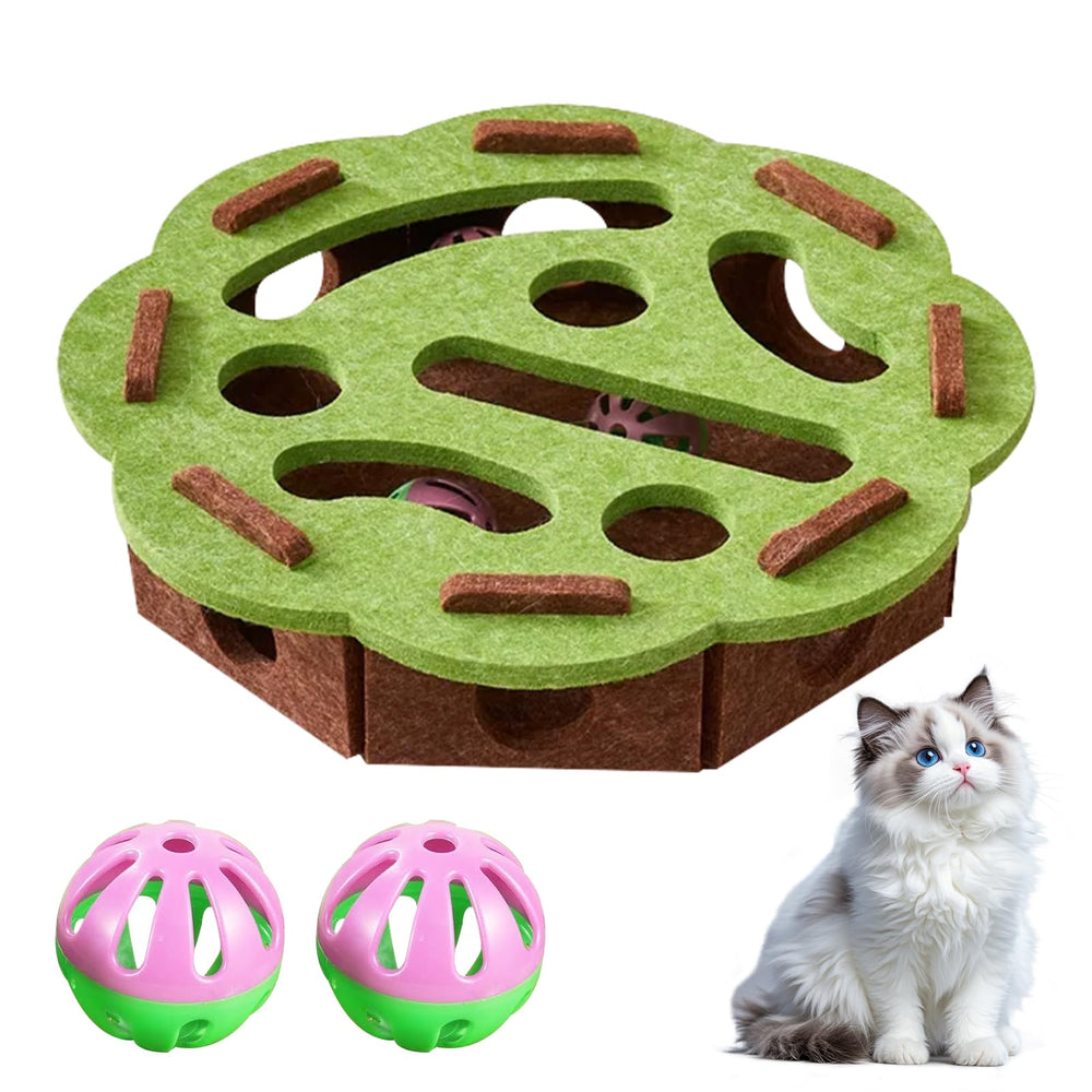 kittern cat-scratch-puzzle-box front view with felt surface for gentle indoor play