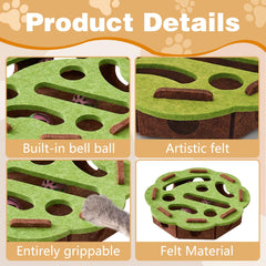 kittern puzzle-maze structure shown mid play to encourage burrowing and exploration